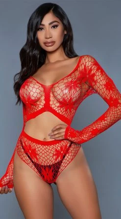 Be Wicked Floral Delight Bodystocking Set 26 Be Wicked Floral Delight Bodystocking Set -Playboy Sales BW 2153 RD F web 2022APRIL48678