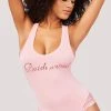 Dreamgirl Blushing Bridesmaid Bodysuit 1 Dreamgirl Blushing Bridesmaid Bodysuit -Playboy Sales DG 11830 LACE BRIDESMAID BODYSUIT PINK 5036