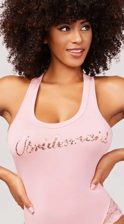 Dreamgirl Blushing Bridesmaid Bodysuit 9 Dreamgirl Blushing Bridesmaid Bodysuit -Playboy Sales DG 11830 LACE BRIDESMAID BODYSUIT PINK 5065