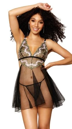 Dreamgirl Secret Garden Babydoll Set