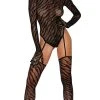 Dreamgirl Zebra Fishnet Bodystocking 2 Dreamgirl Zebra Fishnet Bodystocking -Playboy Sales DG 420 Black Front 2023MAY