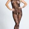 Elegant Moments Rose Lace Bodystocking -Playboy Sales EM 1610 BLACK PS06132019 5