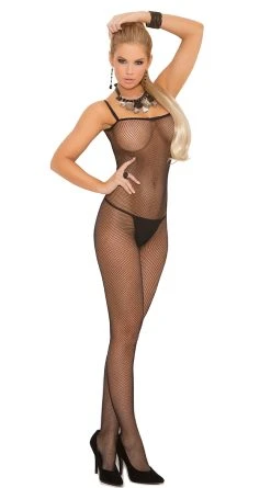 Elegant Moments Criss Cross Back Bodystocking -Playboy Sales EM 1611 f black NH2013