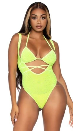 LEG AVENUE Born To Sparkle Bodysuit Set