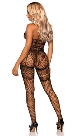 LEG AVENUE Illusion Fishnet And Lace Bodystocking -Playboy Sales LA 89291 02 001 2022APR47820