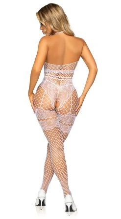 LEG AVENUE Illusion Fishnet And Lace Bodystocking -Playboy Sales LA 89291 02 002 2022APR47820
