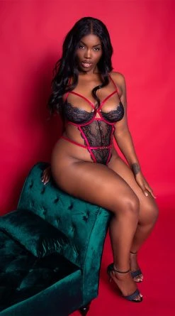 Playboy Plus Size Magical Moments Teddy -Playboy Sales PB PBL5009X RED 5 EDS YANDY 2021PBHOLIDAY