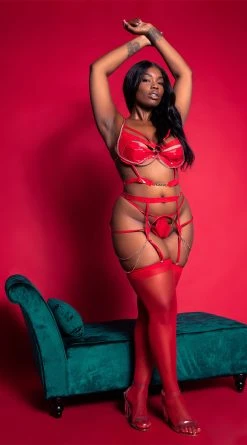 Playboy Plus Size Chain Of Command Bra Set 28 Playboy Plus Size Chain Of Command Bra Set -Playboy Sales PB PBL5012X RED 2 EDS YANDY 2021PBHOLIDAY