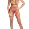Pink Lipstick Rain Or Shine Two Piece Bodystocking -Playboy Sales PL 23078 RNBW 2020DEC26347