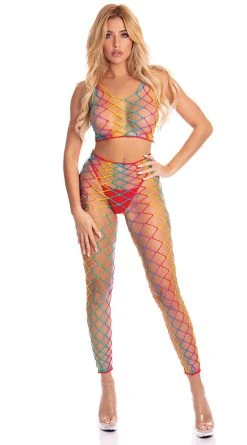 Pink Lipstick Rain Or Shine Two Piece Bodystocking