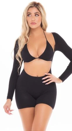 Pink Lipstick Knockout Playsuit Set