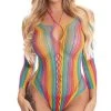Pink Lipstick Living In Color Rainbow Bodysuit 2 Pink Lipstick Living In Color Rainbow Bodysuit -Playboy Sales PL 27048 RNBW 2020DEC26347