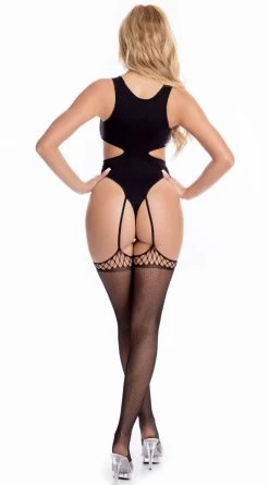 Pink Lipstick All A Dream Bodystocking -Playboy Sales PL 27051 BLK OS 2023MAY