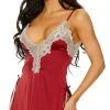 Shirley Of Hollywood Smooth Operator Satin Chemise -Playboy Sales SO SS1046 frt Burg 2022JAN37095