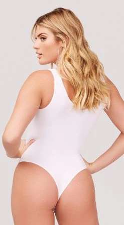 Yelete Basic Tank Top Bodysuit 34 Yelete Basic Tank Top Bodysuit -Playboy Sales YT BS1013 V NECK BASIC TANK TOP BODYSUIT 1647 WEBSIZE