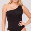 Yelete Basic One Shoulder Bodysuit 1 Yelete Basic One Shoulder Bodysuit -Playboy Sales YT BS1014 ONE SHOULDER ASYMMETRICAL TANK BODYSUIT BLACK 1775 WEBSIZE