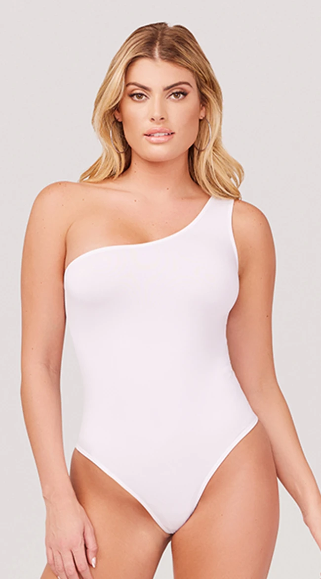 Yelete Basic One Shoulder Bodysuit 8 Yelete Basic One Shoulder Bodysuit - Image 6